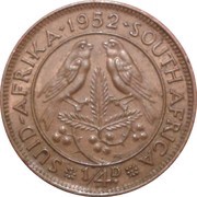 ¼ Penny - George VI SUID AFRIKA - SOUTH AFRICA reverse image