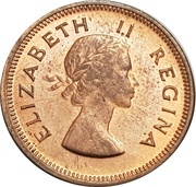 ¼ Penny - Elizabeth II 1st portrait obverse image