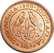 ¼ Penny - Elizabeth II 1st portrait reverse image