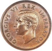 ½ Penny - George VI obverse image