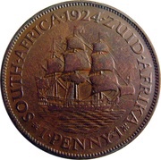 1 Penny George V 1 Penny 1, South Africa, 1923-1924 reverse image