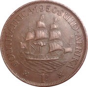1 Penny - George VI SOUTH AFRICA - SUID AFRIKA, South Africa, 1948-1950 reverse image