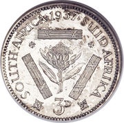 3 Pence - George VI reverse image