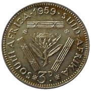 3 Pence - Elizabeth II 1st portrait reverse image