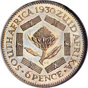 6 Pence - George V ZUID-AFRIKA 6 PENCE reverse image