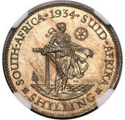 1 Shilling - George V Suid Afrika; Pattern reverse image