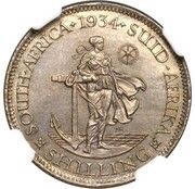 1 Shilling - George V Suid Afrika; Pattern reverse image