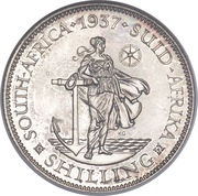 1 Shilling - George VI, South Africa, 1937-1947 reverse image