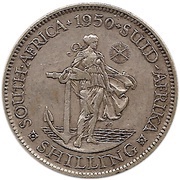 1 Shilling - George VI Shilling, South Africa, 1948-1950 reverse image