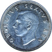 2 Shillings - George VI 2 Shillings, SEXTVS REX, South Africa, 1948-1950 obverse image