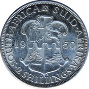 2 Shillings - George VI 2 Shillings, SEXTVS REX, South Africa, 1948-1950 reverse image