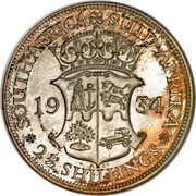 2½ Shillings - George V 2½ Shillings, SUID-AFRIKA, South Africa, 1931-1936 reverse image