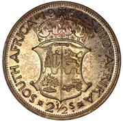 2½ Shillings - George VI 2½S, South Africa, 1951-1952 reverse image