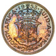 2½ Shillings - Elizabeth II 1st portrait, South Africa, 1953-1960 reverse image