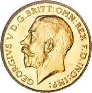 ½ Sovereign - George V obverse image