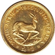 ½ Pound - Elizabeth II 1st portrait reverse image