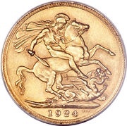 1 Sovereign - George V reverse image