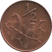 ½ Cent SOUTH AFRICA - SUID-AFRIKA reverse image
