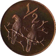 ½ Cent Nicolaas Johannes Diederichs reverse image