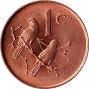 1 Cent Afrikaans Legend - SUID-AFRIKA reverse image