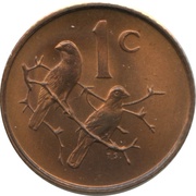 1 Cent Charles Swart; English Legend - SOUTH AFRICA reverse image
