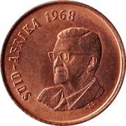 1 Cent Charles Swart; Afrikaans Legend - SUID-AFRIKA obverse image