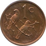 1 Cent Jacobus Johannes Fouché, South Africa, 1976 reverse image