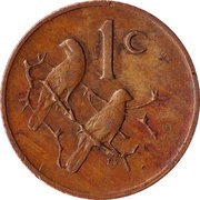 1 Cent Nicolaas J. Diederichs, South Africa, 1979 reverse image