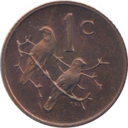1 Cent Balthazar J. Vorster reverse image