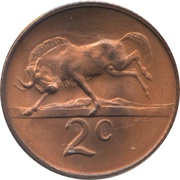 2 Cents Afrikaans Legend - SUID-AFRIKA reverse image