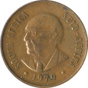 2 Cents Nicolaas J. Diederichs, South Africa, 1979 obverse image