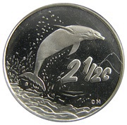 2½ Cents Dolphin, South Africa, 2001 reverse image