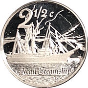2½ Cents Mail Steamship reverse image