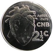 2½ Cents Heart Transplant, South Africa, 2017 reverse image
