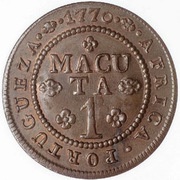 1 Macuta - José I, Angola, 1762-1770 reverse image