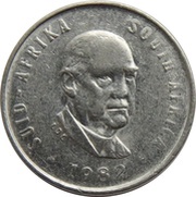 5 Cents Balthazar J. Vorster obverse image