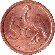 5 Cents SOUTH AFRICA - SUID-AFRIKA reverse image