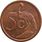 5 Cents Aforika Borwa, South Africa, 2005 reverse image
