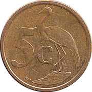 5 Cents Suid-Afrika, South Africa, 2007 reverse image