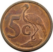 5 Cents uMzantsi Afrika, South Africa, 2008 reverse image
