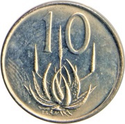 10 Cents Charles Swart; English Legend - SOUTH AFRICA, South Africa, 1968 reverse image