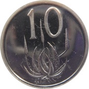 10 Cents SOUTH AFRICA - SUID-AFRIKA, South Africa, 1970-1989 reverse image