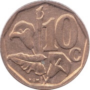 10 Cents SOUTH AFRICA, South Africa, 1996-2000 reverse image