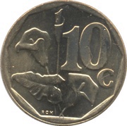 10 Cents SOUTH AFRICA, South Africa, 2000-2001 reverse image