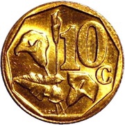 10 Cents Aforika Borwa, South Africa, 2004 reverse image