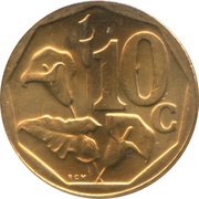 10 Cents Afrika Borwa, South Africa, 2005 reverse image