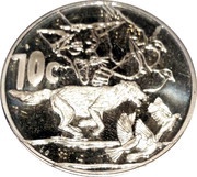 10 Cents Black-backed Jackal, South Africa, 2006 reverse image