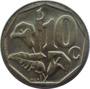 10 Cents Suid-Afrika, South Africa, 2006 reverse image