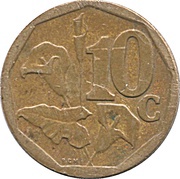 10 Cents uMzantsi Afrika, South Africa, 2007 reverse image
