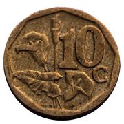 10 Cents Ningizimu Afrika, South Africa, 2011 reverse image